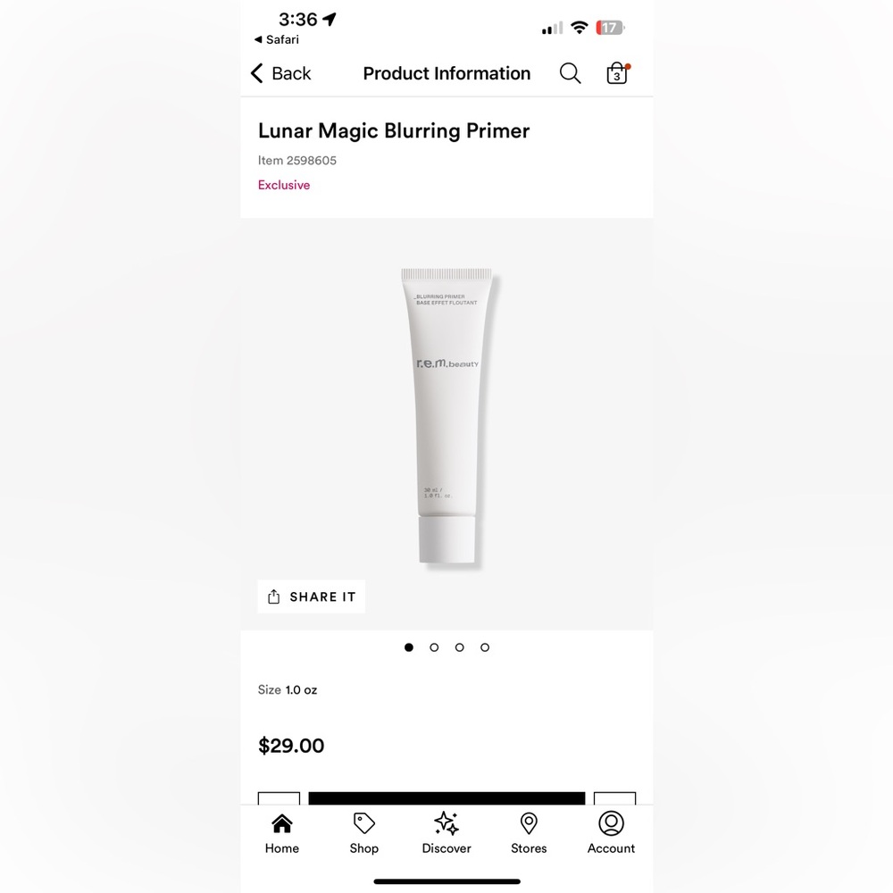 r.e.m. beauty lunar magic blurring primer. Brand new full sized & sealed.